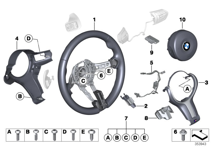 Genuine BMW 32307848330 Connecting Line, Steering Wheel