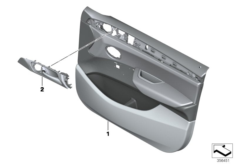 Genuine BMW 51417394557 F25 F26 Door Lining Vynil Front Left SCHWARZ (Inc. X3 28dX, X4 30dX & X3 28i)