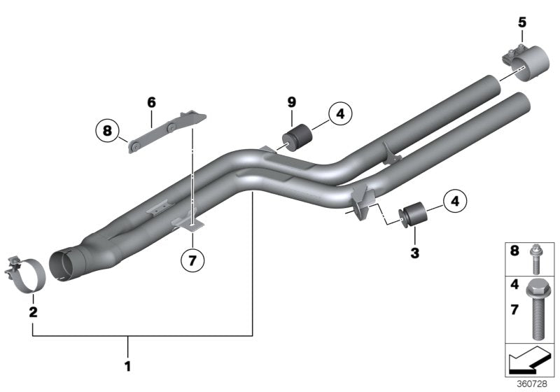 Genuine BMW 18307605257 Front Pipe (Inc. 640i & 640iX)
