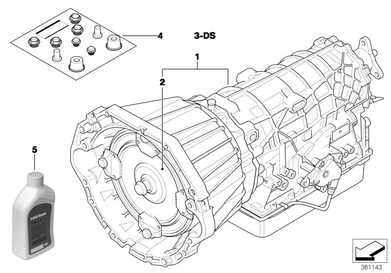 Genuine BMW 24271422686 E38 E52 E31 Gasket Set A5S440Z (Inc. 735i, X5 4.6is & 740iL)