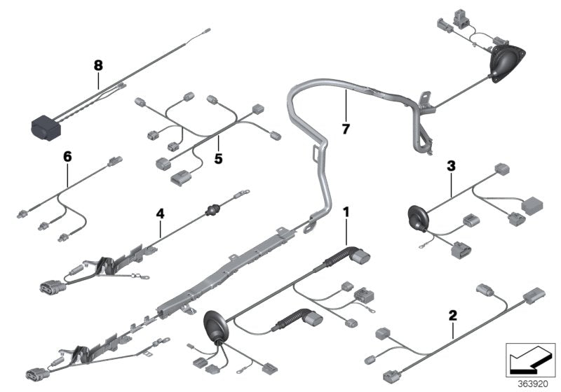 Genuine BMW 61129268702 Wiring Harness, Electric Power Steering (Inc. 520dX, 528iX & 525dX)