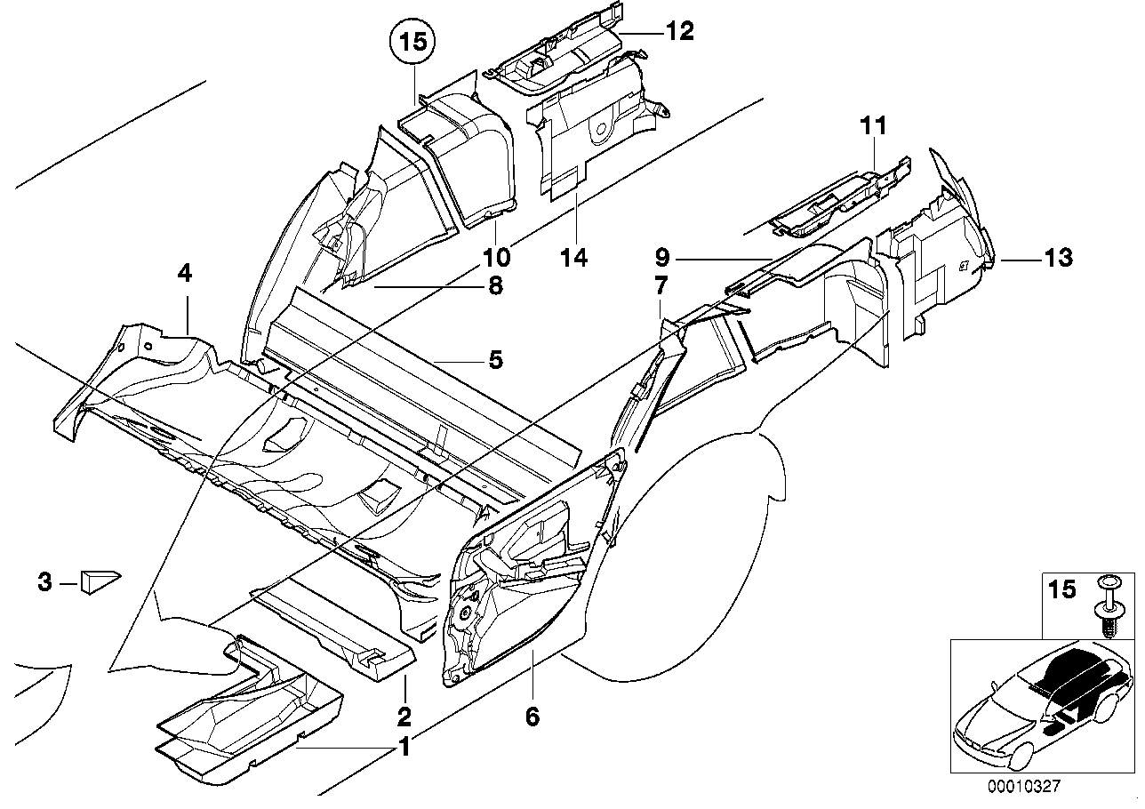 Genuine BMW 51478225704 E39 Sound Insulation (Inc. 523i, 530d & 530i)