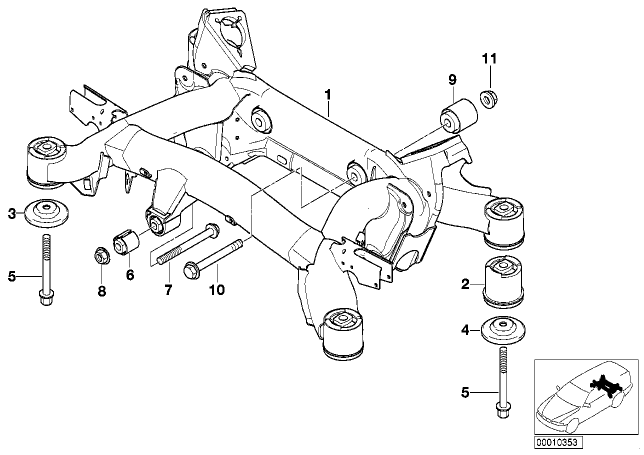 Genuine BMW 33311094220 E39 E52 Stopper (Inc. 525tds, 530i & 525i)