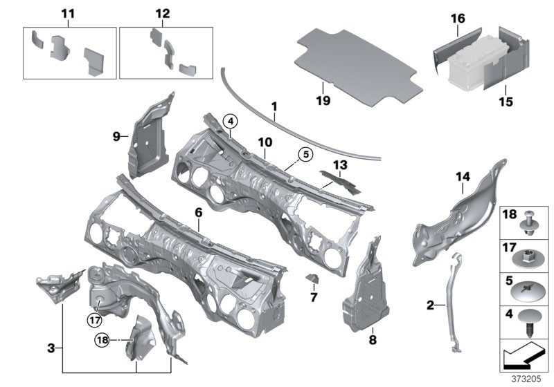 Genuine BMW 51488062301 Insulation For Battery, Outer (Inc. M3, M4 GTS & M4 CS)