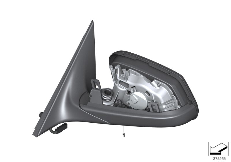 Genuine BMW 51167189601 E60 E61 Exterior Mirror, No Lens, Heated, Left (Inc. 525i, 530xi & 530i)