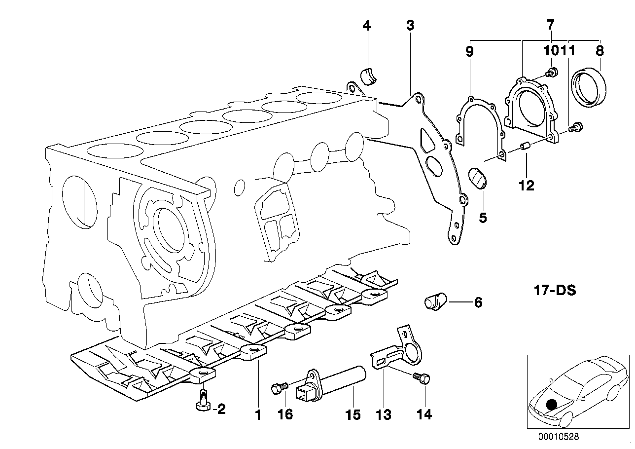Genuine BMW 11119066462 E36 E34 Gasket Set Engine Block Asbesto Free (Inc. 325tds, 525td & 325td)
