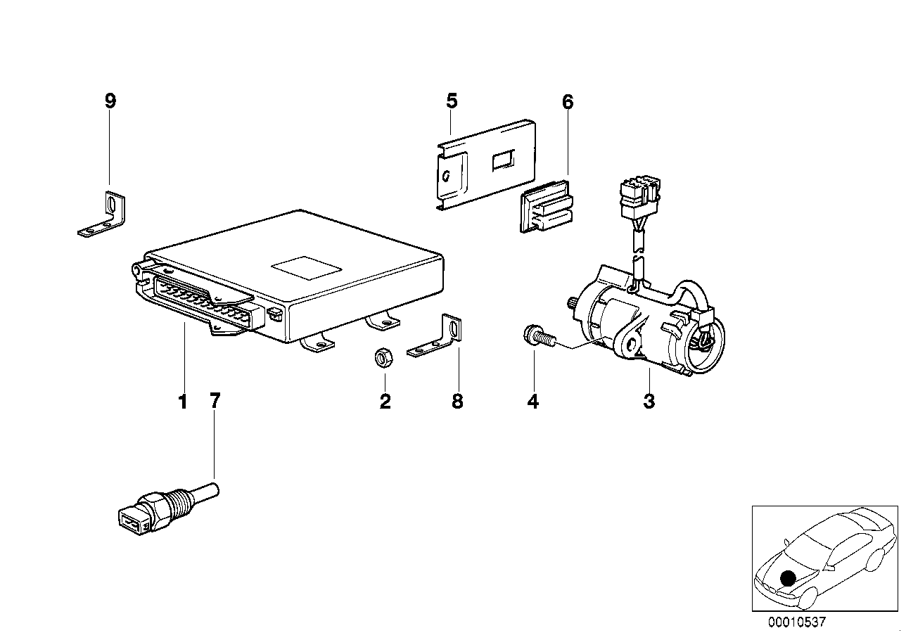 Genuine BMW 12711729746 E31 Control Unit Eml (Inc. 850Ci)