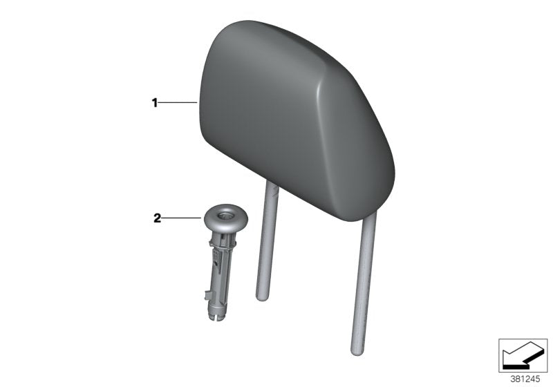 Genuine BMW 52107374894 F46 Headrest Leather SATTELBRAUN (Inc. 225i, 216i & X1 28i)