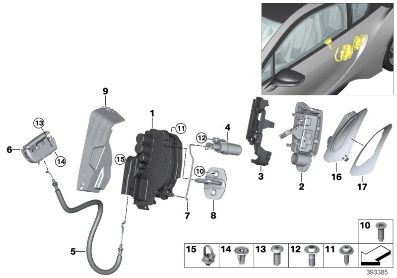 Genuine BMW 51217390706 I12 I12 Thiefproofing Device (Inc. i8)
