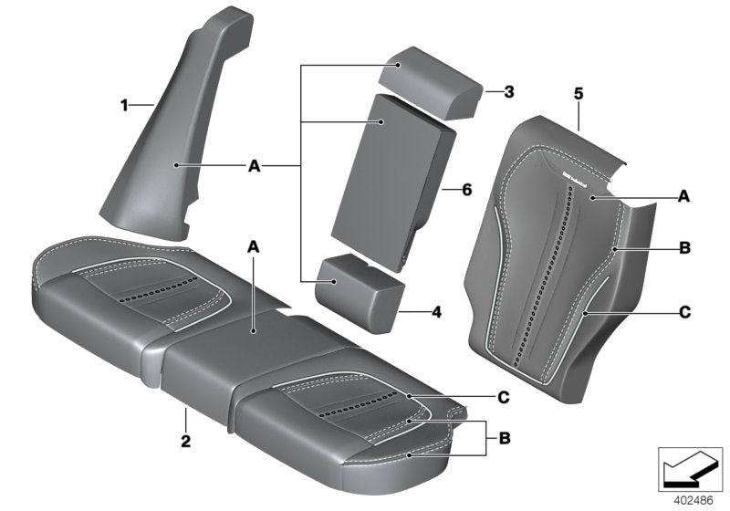Genuine BMW 52207988451 Cover, Backrest, Leather, Center Upper INDIVIDUAL (Inc. X5)