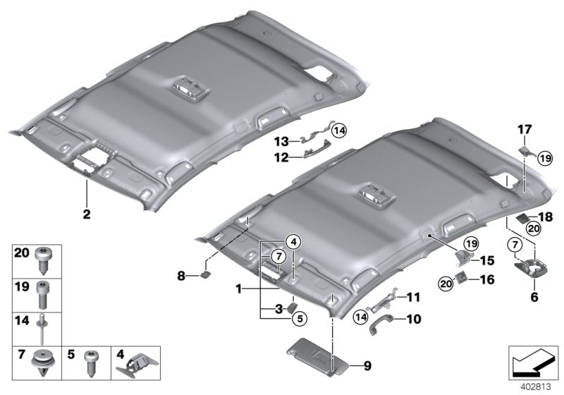 Genuine BMW 51167378786 F39 F46 Handle Rear Right EVERESTGRAU (Inc. X1 & 225xe)