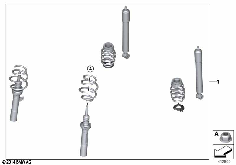 Genuine BMW 33502361197 Jcw Coil-Over Suspension "JCW PRO"