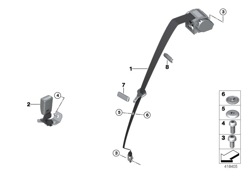 Genuine BMW 72117375289 Lower Belt Rear Left (Inc. 225d, 228i & M235i)