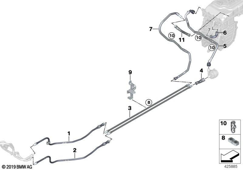 Genuine BMW 17127616036 Refrigerant Pipe (Inc. i3 60Ah & i3 94Ah)