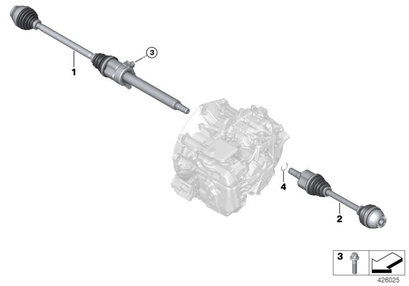 Genuine BMW 07129907534 I15 I12 Asa-Bolt M10X25-AL9 (Inc. i8)