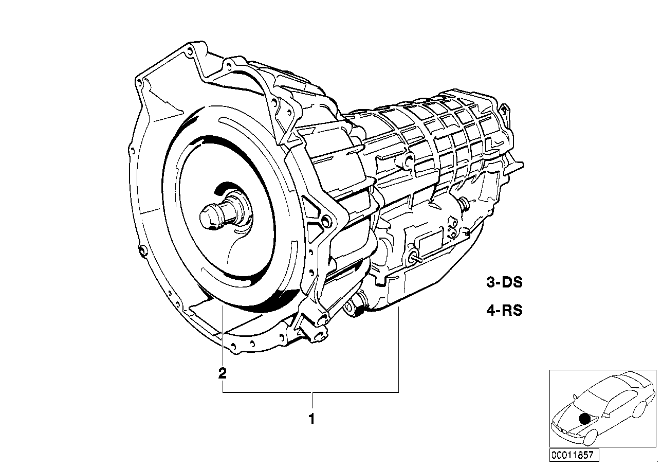 Genuine BMW 24001216114 E24 Exch. Automatic Transmission 4HP22-YH (Inc. 628CSi)