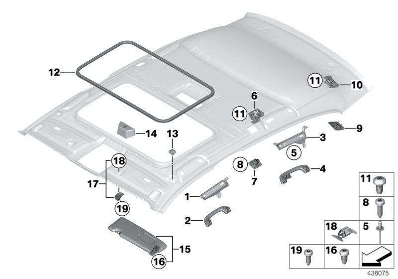 Genuine BMW 51447271405 F20 Seal For Sunroof EVERESTGRAU (Inc. 335iX, 418d & 430iX)