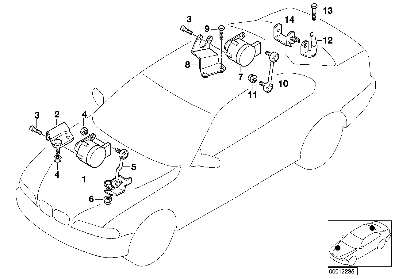 Genuine BMW 37146766778 Front Angle Joint