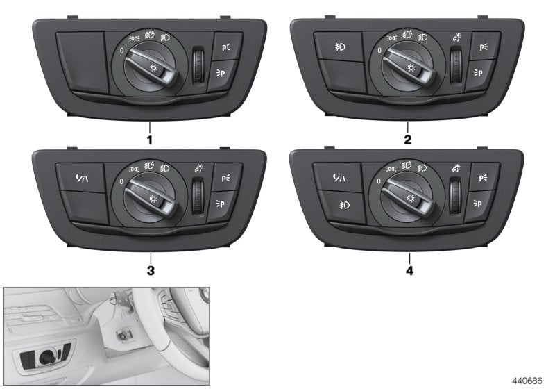 Genuine BMW 61319472973 G32 G30 F90 Control Element Light (Inc. 530e, M550iX & 540dX)