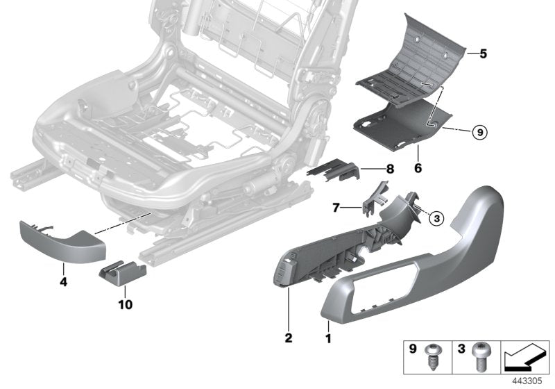 Genuine BMW 52107340016 Trim, Seat Outer Left OYSTER (Inc. 425d, 435dX & 440iX)