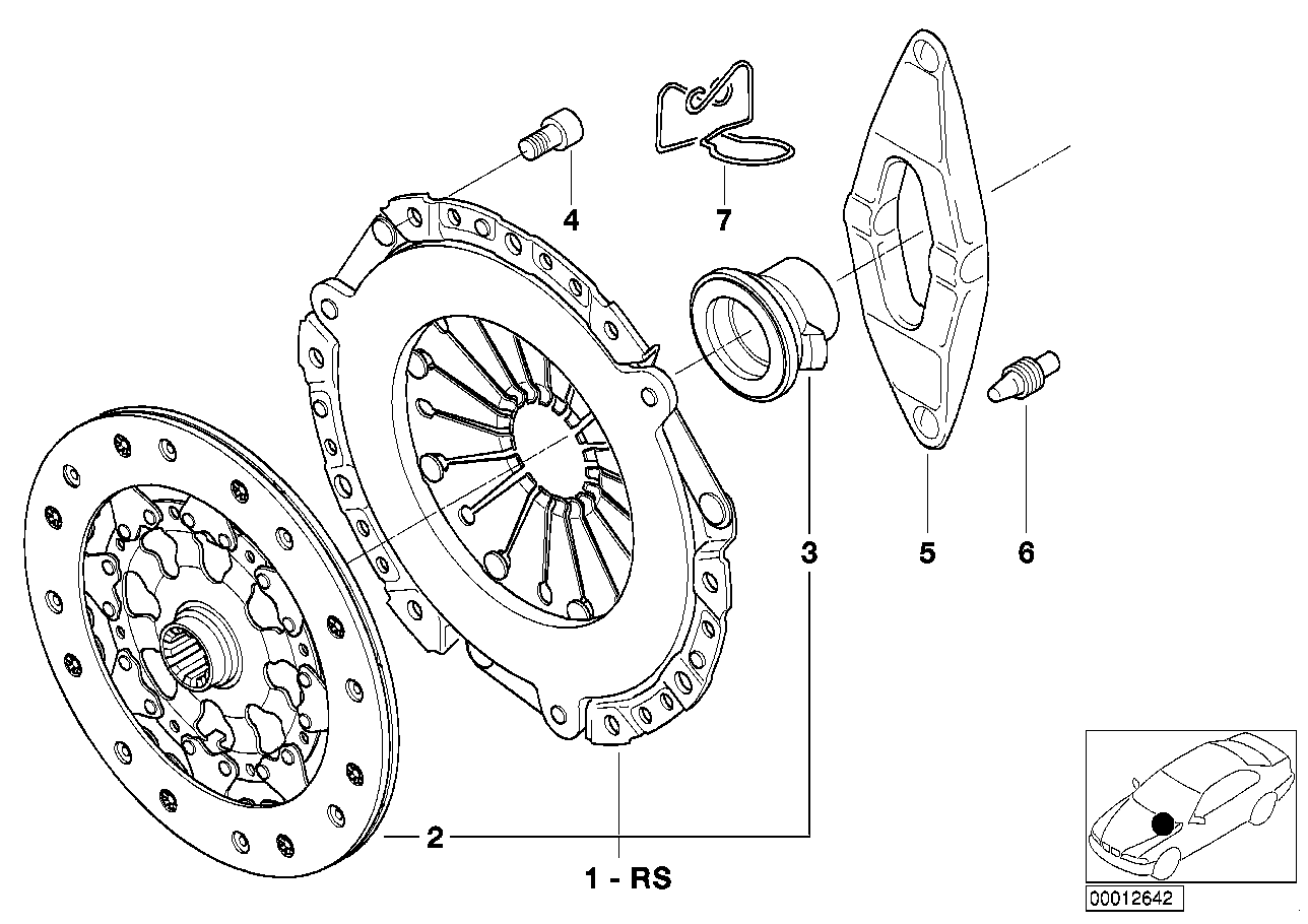 Genuine BMW 21217526590 E39 E52 E31 Clutch Plate D=240mm (Inc. 320d, 525d & 840Ci)