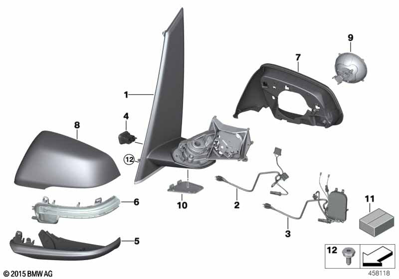 Genuine BMW 51167386565 Cover, Mirror Base, Left