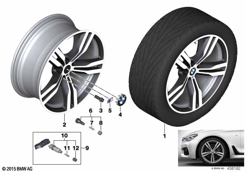 Genuine BMW 36117850582 Disk Wheel, Light Alloy, In Orbitgrey 10JX20 ET:41