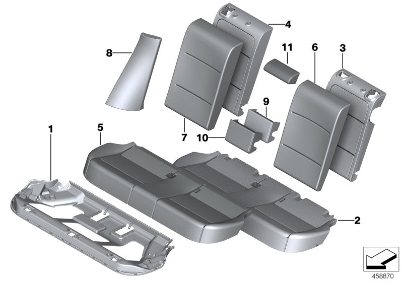 Genuine BMW 52207366520 F26 Side Finisher, Leather, Right MOKKA (Inc. X4)