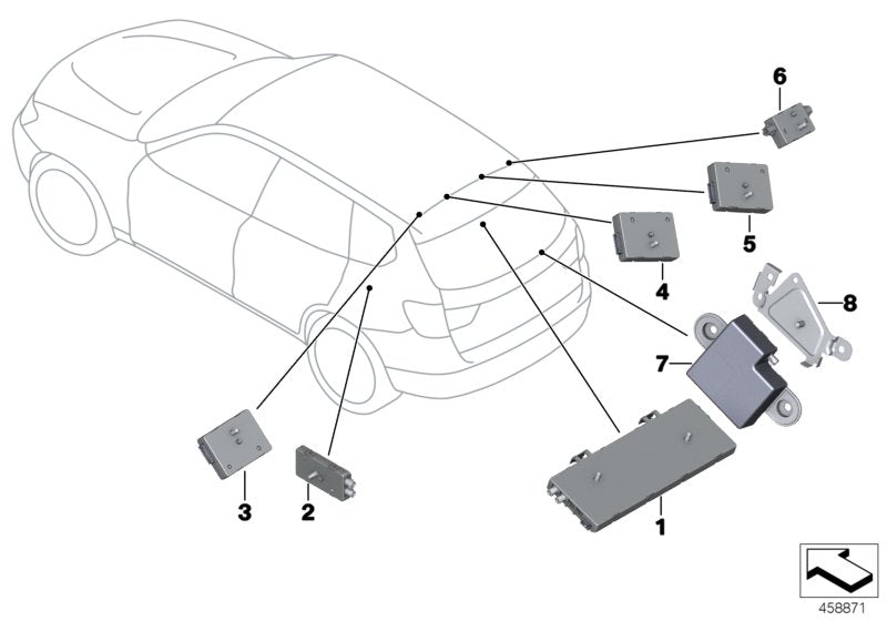 Genuine BMW 65209352597 F26 Antenna Amplifier Diversity (Inc. X4)