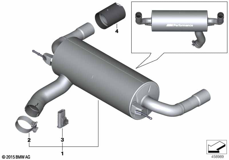 Genuine BMW 18307614699 Muffler Clamp D=80,0 X 31,8MM