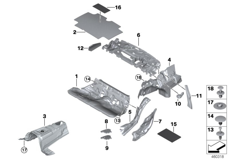 Genuine BMW 51478064299 Sound Insulation Trunk Left (Inc. M3)