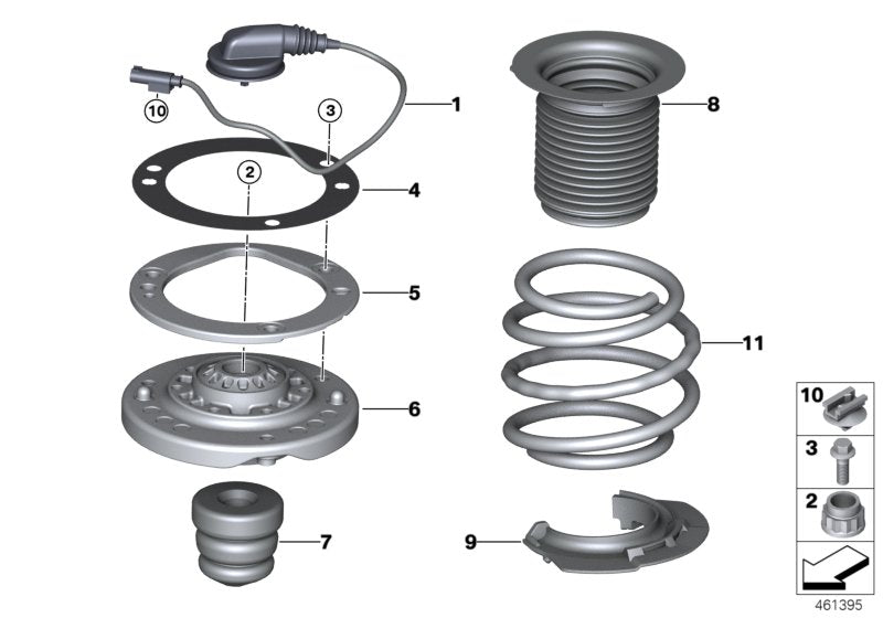 Genuine BMW 31302285700 Reinforcement For Support Bearing, Left