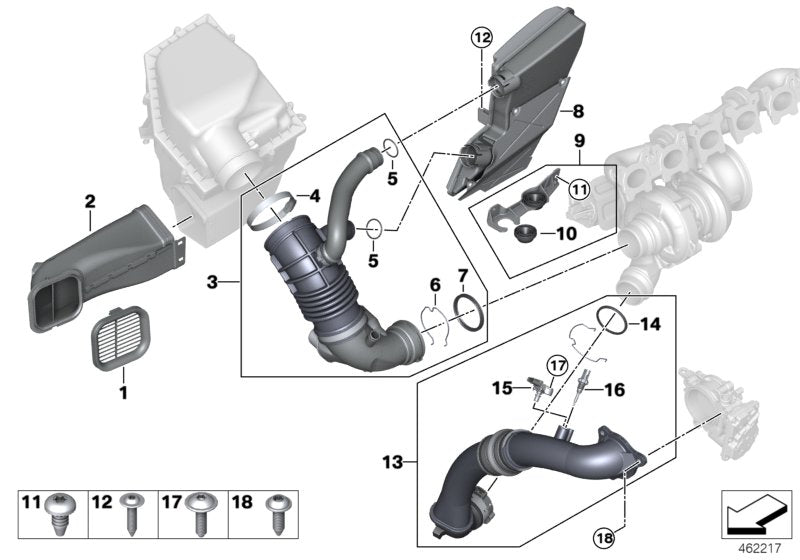 Genuine BMW 13719894670 G11 G02 Profile-Gasket (Inc. 745eX, X5 40i & 740Li)