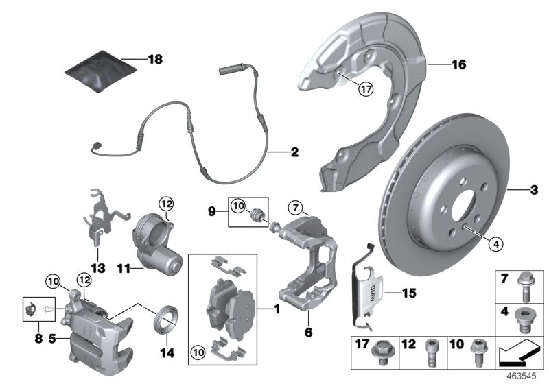 Genuine BMW 34216888077 G07 G30 Repair Kit Bellows (Inc. X5 M50iX, 530eX & Cullinan Black Badge)