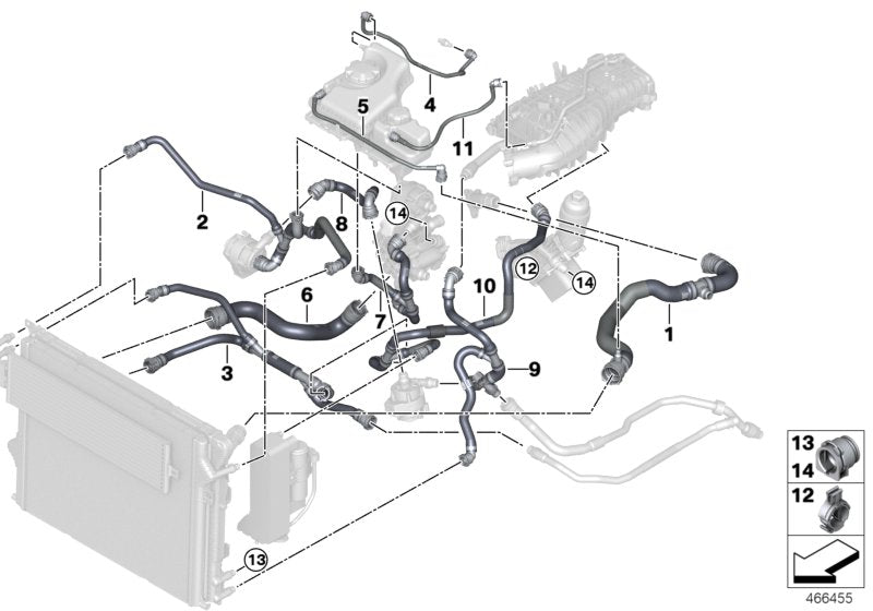 Genuine BMW 17128676894 Line Cooler (Inc. 330e)