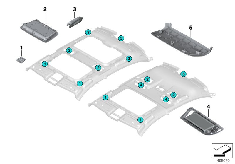 Genuine BMW 51447996420 G11 Cover, Microphone RAUCHWEISS (Inc. 730Ld, 740LiX & 730i)