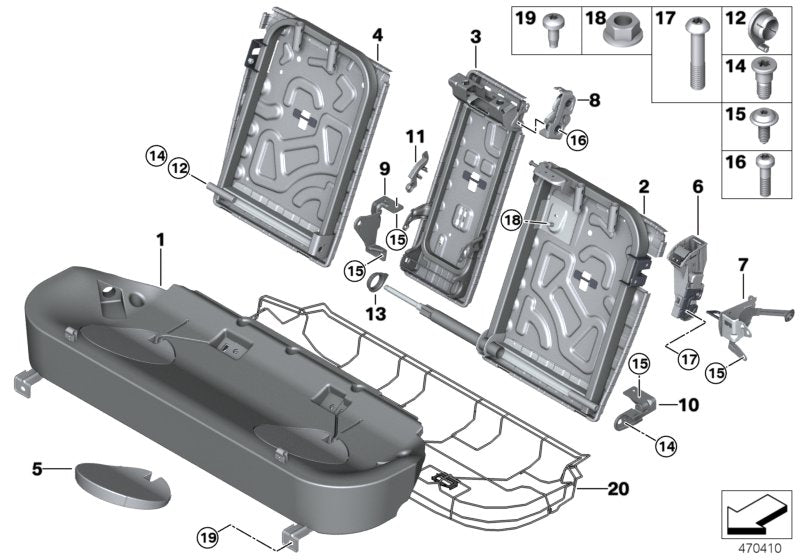 Genuine BMW 52207314648 Catch Bracket Right (Inc. X5)