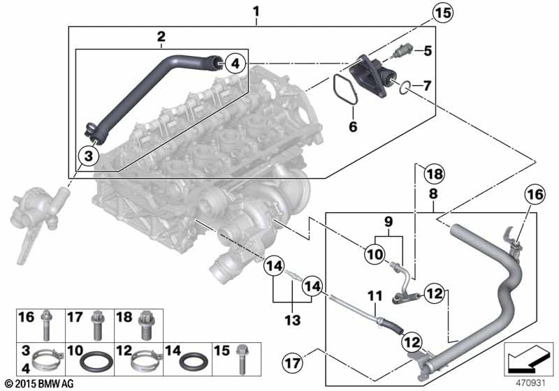 Genuine BMW 11537600586 Outlet Fitting