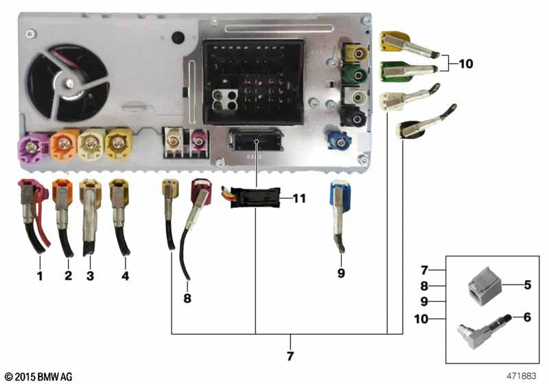 Genuine BMW 61116832126 Connecting Line Hu / Instrument Cluster L= 1760MM