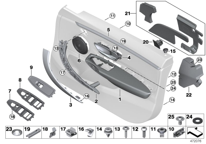 Genuine BMW 51417368236 Armrest In Leather, Front Right SCHWARZ (Inc. 420dX, 418i & 418d)