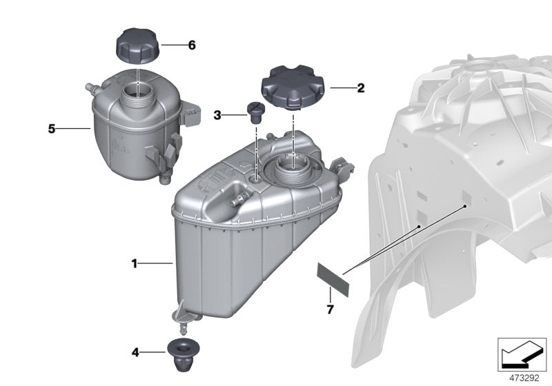 Genuine BMW 17139487210 G11 Expansion Tank (Inc. 740LiX, 750dX & 745Le)