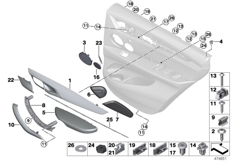 Genuine BMW 51417354147 F15 F16 Armrest, Left ELFENBEINWEISS (Inc. X5)