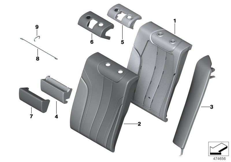 Genuine BMW 52207386051 F90 G30 Foam Insert, Armrest, Center Lower (Inc. 540i, 530dX & 530d)