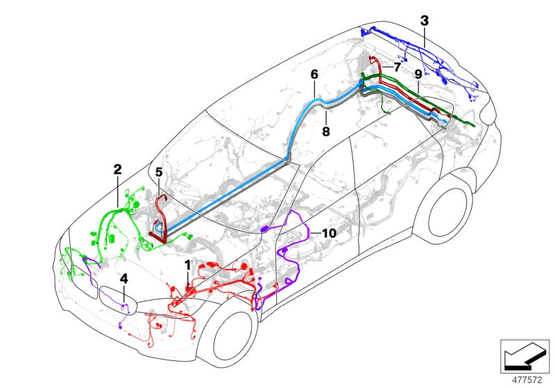 Genuine BMW 61119322197 F15 F16 Rep. Wiring Harness For Electric Fan 600W (Inc. X5)