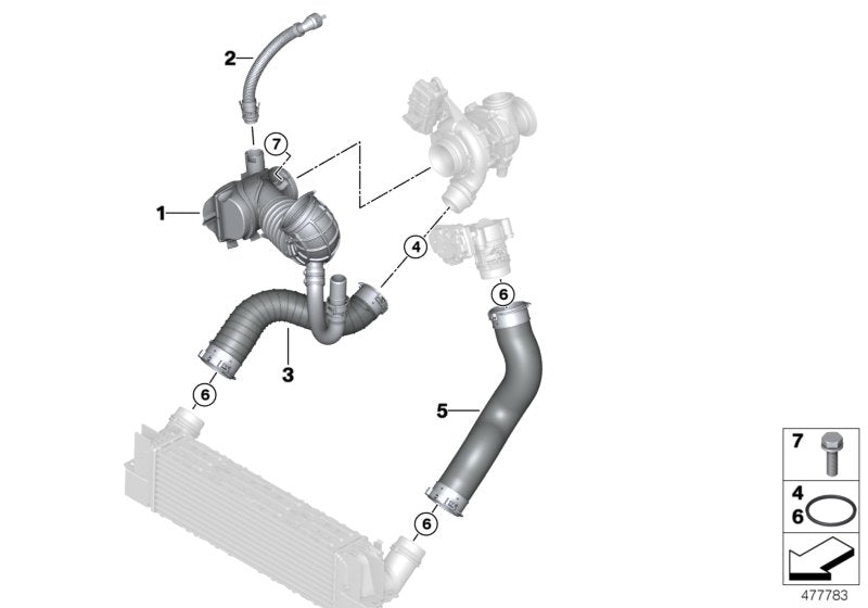Genuine BMW 13718519134 Filtered Air Pipe With Resonator