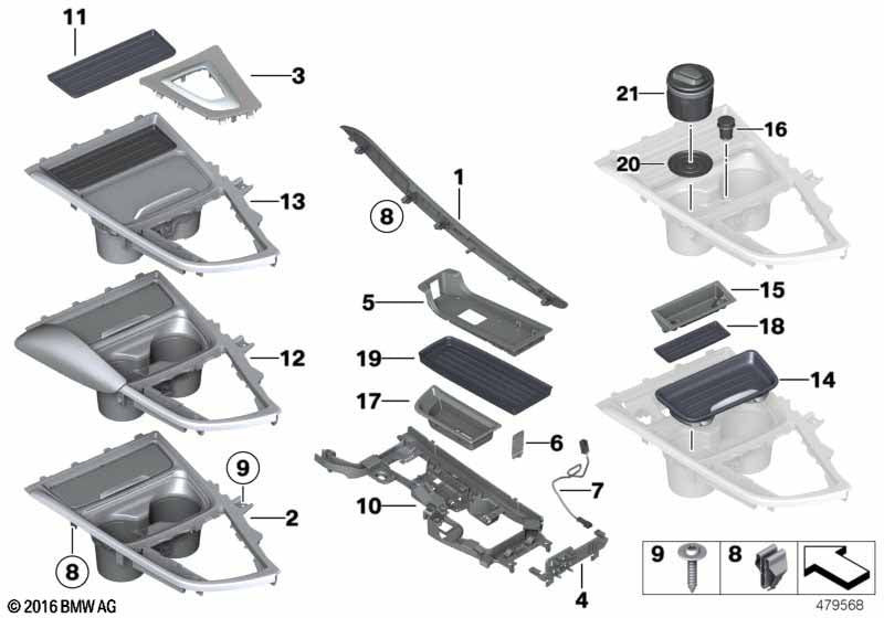 Genuine BMW 51169234132 Cover, Gear Selector Switch
