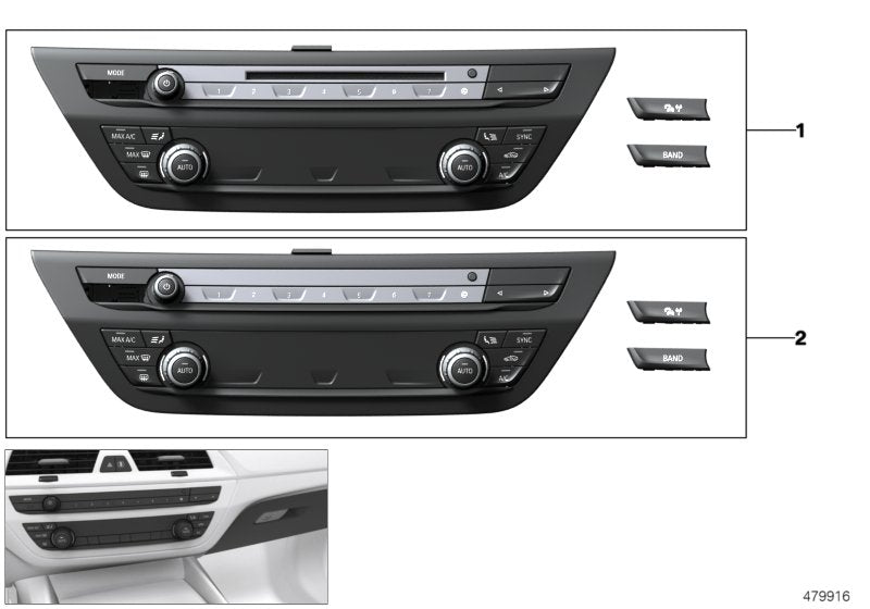 Genuine BMW 61316834458 G32 G30 G31 Rep. Kit For Radio/Climate Cont. Panel (Inc. 540iX, 620d & 540i)