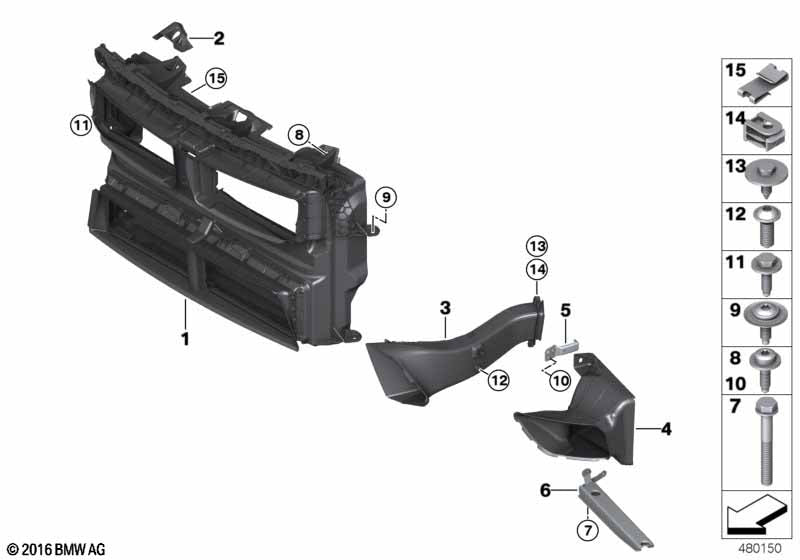 Genuine BMW 51748499131 Air Duct With Flap Control