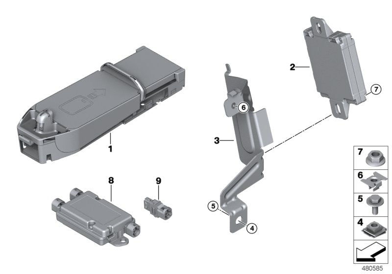 Genuine BMW 84109390162 Holder For Lte Compensator (Inc. 318dX, 428iX & 418i)
