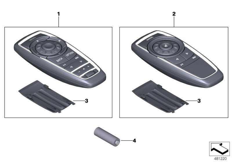 Genuine BMW 65129320241 Remote Control, Rear 2,4GHZ